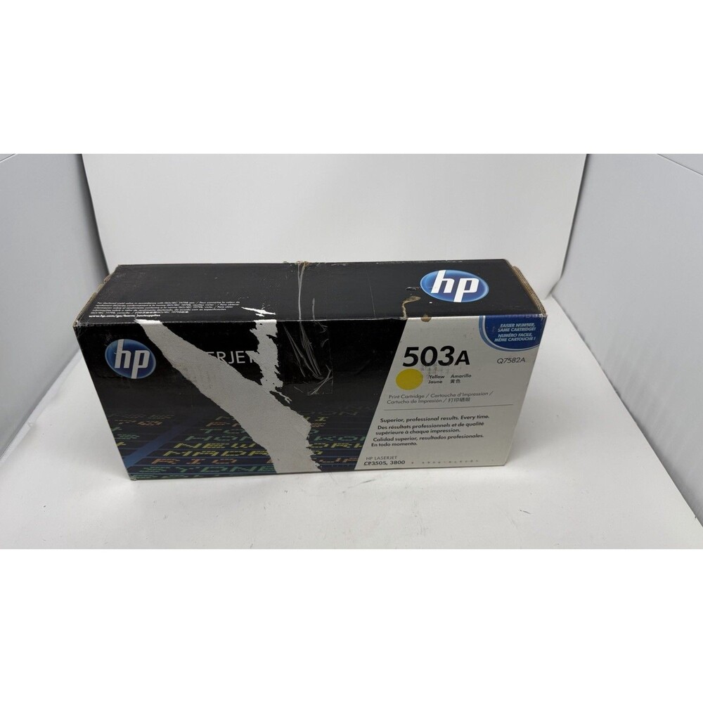 Genuine HP LaserJet 503A Toner Cartridge Yellow Q7582A SEALED OEM Original